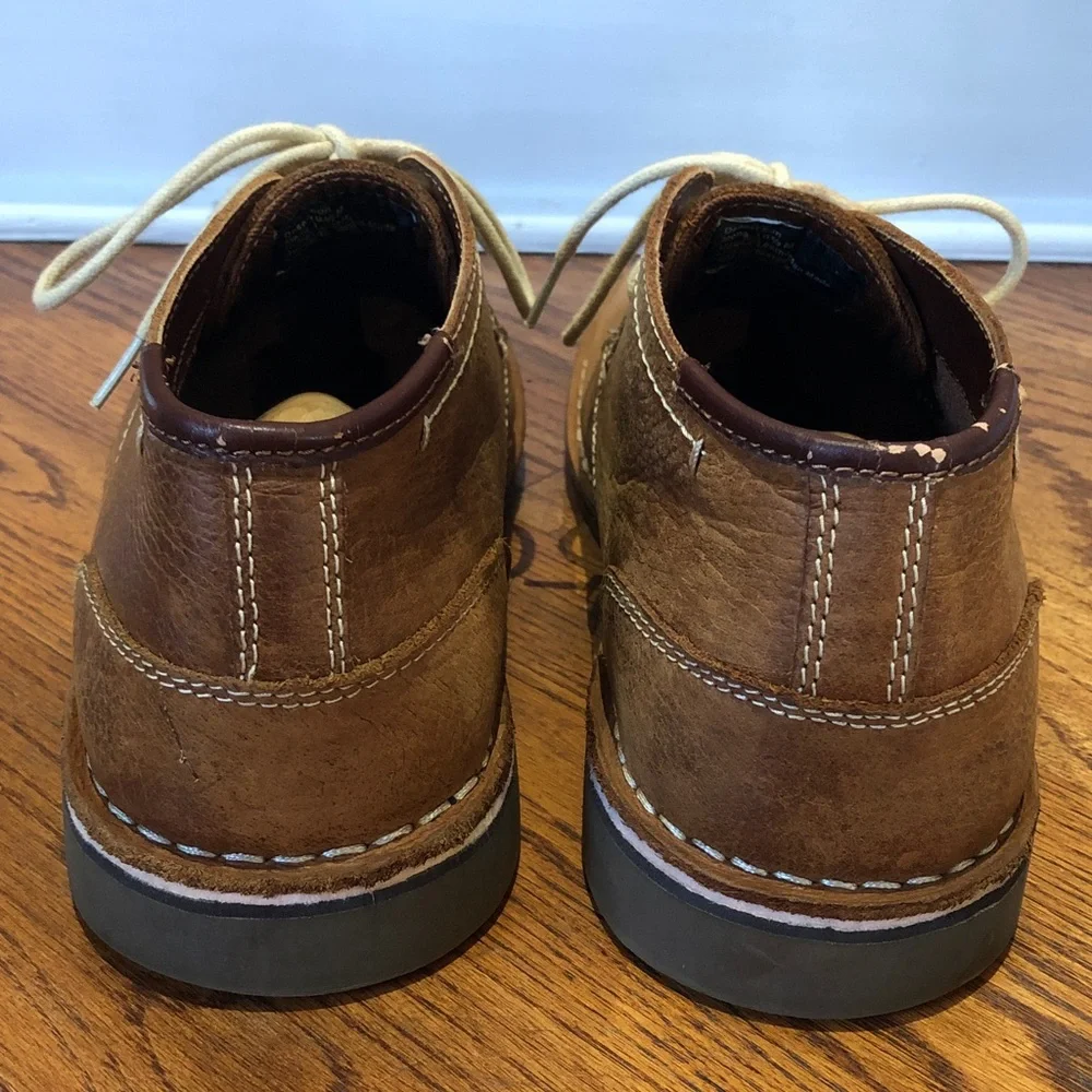 Kenneth Cole Reaction Mens Desert Sun Brown Chukka Leather Laceup Boots 10.5M